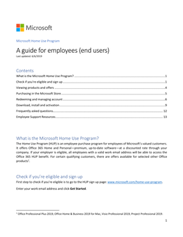 A Guide for Employees (End Users) Last Updated: 6/6/2019