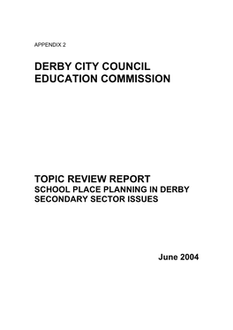 Derby City Council Education Commission