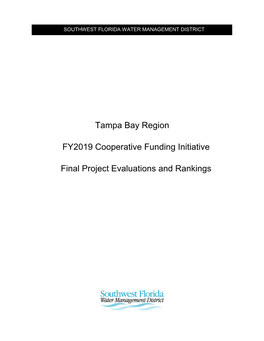 Tampa Bay Region FY2019 Cooperative Funding Initiative Final