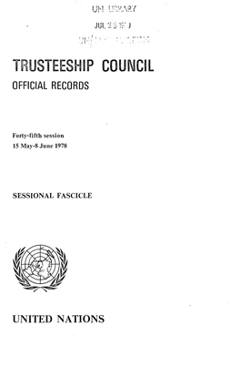 Trusteeship Council Official Records