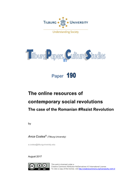 The Online Resources of Contemporary Social Revolutions