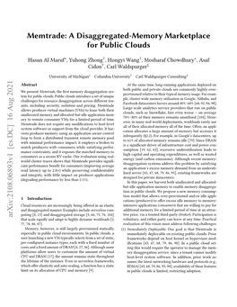 A Disaggregated-Memory Marketplace for Public Clouds