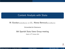 Content Analysis with Stata