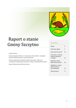 Raport O Stanie Gminy Szczytno