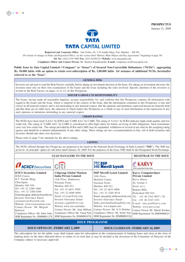 Tata Capital Prospectus Cover.Pmd