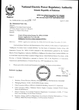 National Electric Power Regulatory Authority Islamic Republic of Pakistan