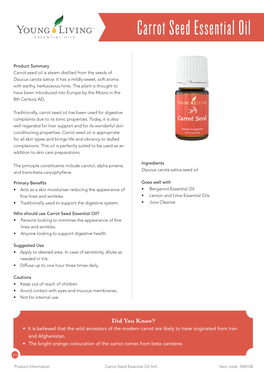 Carrot Seed Essential Oil