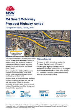 M4 Smart Motorway Prospect Highway Ramps