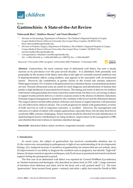 Gastroschisis: a State-Of-The-Art Review