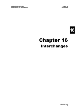 Chapter 16: Interchanges