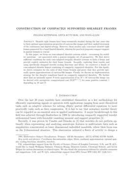 Construction of Compactly Supported Shearlet Frames