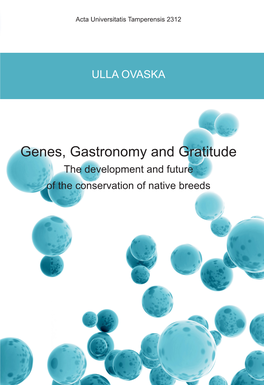 Genes, Gastronomy and Gratitude Acta Universitatis Tamperensis 2312