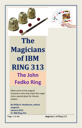 The Magicians of IBM RING 313, the JOHN FEDKO RING