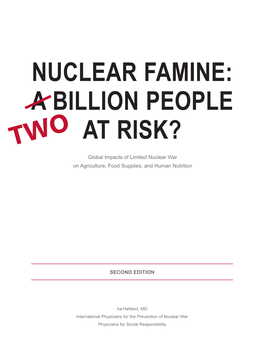 Nuclear Famine: Two Billion People at Risk? 1