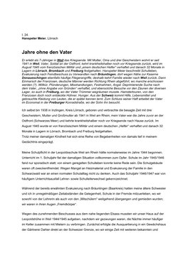 Jahre Ohne Den Vater