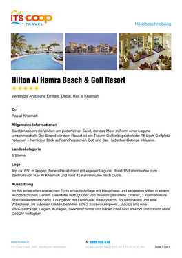 Hilton Al Hamra Beach & Golf Resort