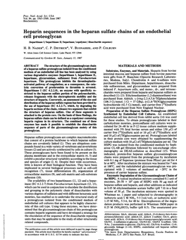 Cell Proteoglycan (Heparitinase I/Heparitinase Ih/Heparinase/Copolymer/Disaccharide Sequence) H