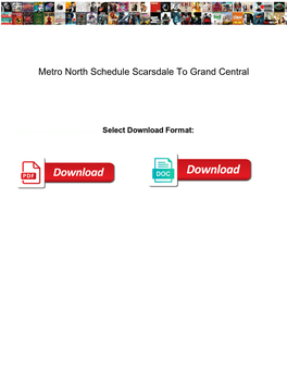 Metro North Schedule Scarsdale to Grand Central