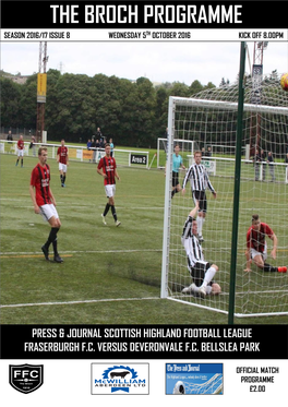 Fraserburgh FC Player Profiles 29, 30, 32 & 33 FFC in the Community 34