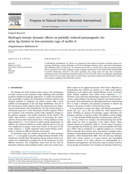 Hydrogen Isotope Dynamic Effects on Partially Reduced Paramagnetic Six