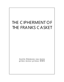 The Cipherment of the Franks Casket