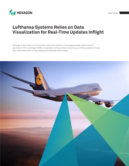Lufthansa Systems Relies on Data Visualization for Real-Time Updates Inflight