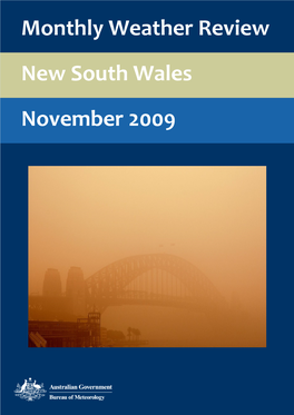 Monthly Weather Review New South Wales November 2009 Monthly Weather Review New South Wales November 2009