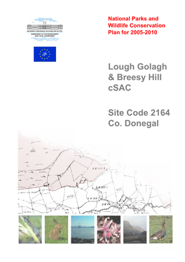 Lough Golagh & Breesy Hill Csac Site Code 2164 Co. Donegal