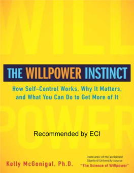 The Willpower Instinct