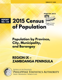 ZAMBOANGA PENINSULA Population by Province, City, Municipality, and Barangay August 2016