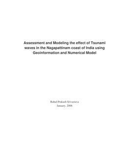 Assessment and Modeling the Effect of Tsunami Waves in the Nagapattinam Coast of India Using Geoinformation and Numerical Model