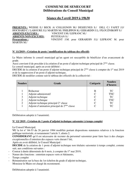 Registre Conseil 05.04.2019