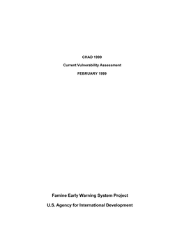 Famine Early Warning System Project U.S. Agency for International