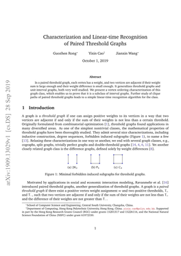 Characterization and Linear-Time Recognition of Paired Threshold Graphs