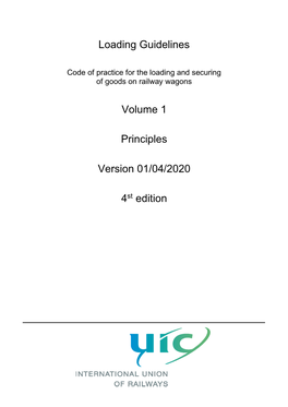 Loading Guidelines Volume 1 Principles Version 01/04/2020 4St