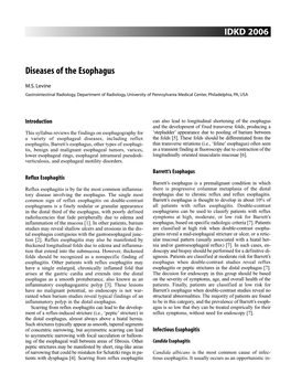 Diseases of the Esophagus