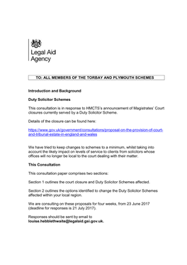 Members of the Torbay and Plymouth Schemes