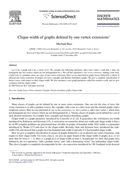 Clique-Width of Graphs Defined by One-Vertex Extensions$