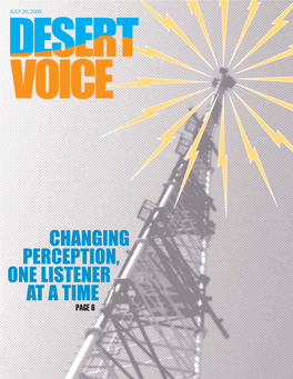 CHANGING PERCEPTION, ONE LISTENER at a TIME PAGE 6 Volume 26, Issue 49 the Desert Voice Is an Authorized Publication for Members of the Department of Defense