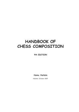Handbook of Chess Composition