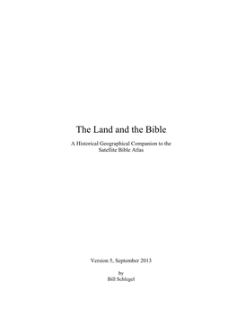 The Land and the Bible