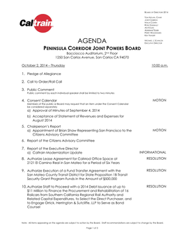 Agenda Executive Director