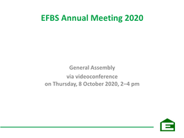 EFBS Annual Meeting 2020