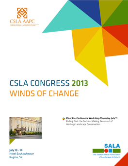 Csla Congress 2013 Winds of Change