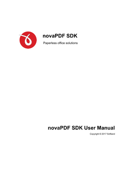 Novapdf SDK User Manual