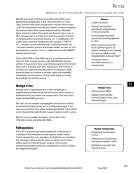 Chapter 15: Mumps; Epidemiology and Prevention of Vaccine