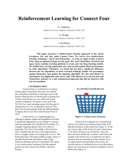 Reinforcement Learning for Connect Four