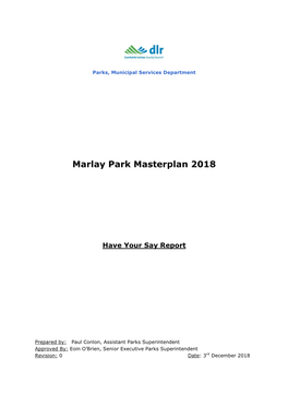 Marlay Park Masterplan 2018