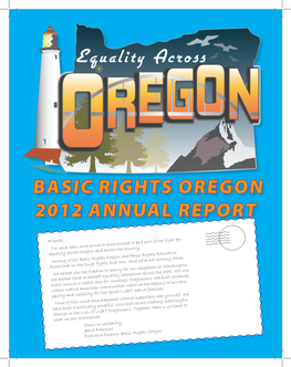 Basic Rights Oregon 2012 Annual Report