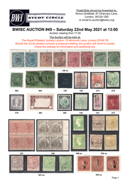 BWISC Auction 2020